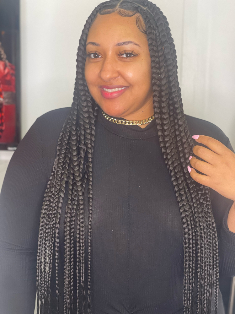 Large Knotless Braids