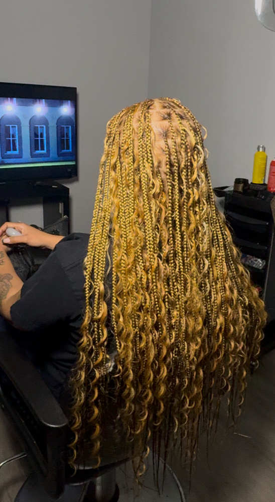 Medium Boho Human Hair Knotless at Crowned Conversations in Mt Holly, NJ