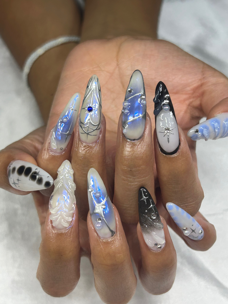 Gel X Fill w/ Intricate Art