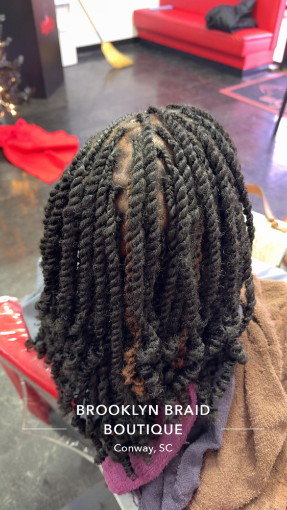 2Strand Twist W/weave Bob Length