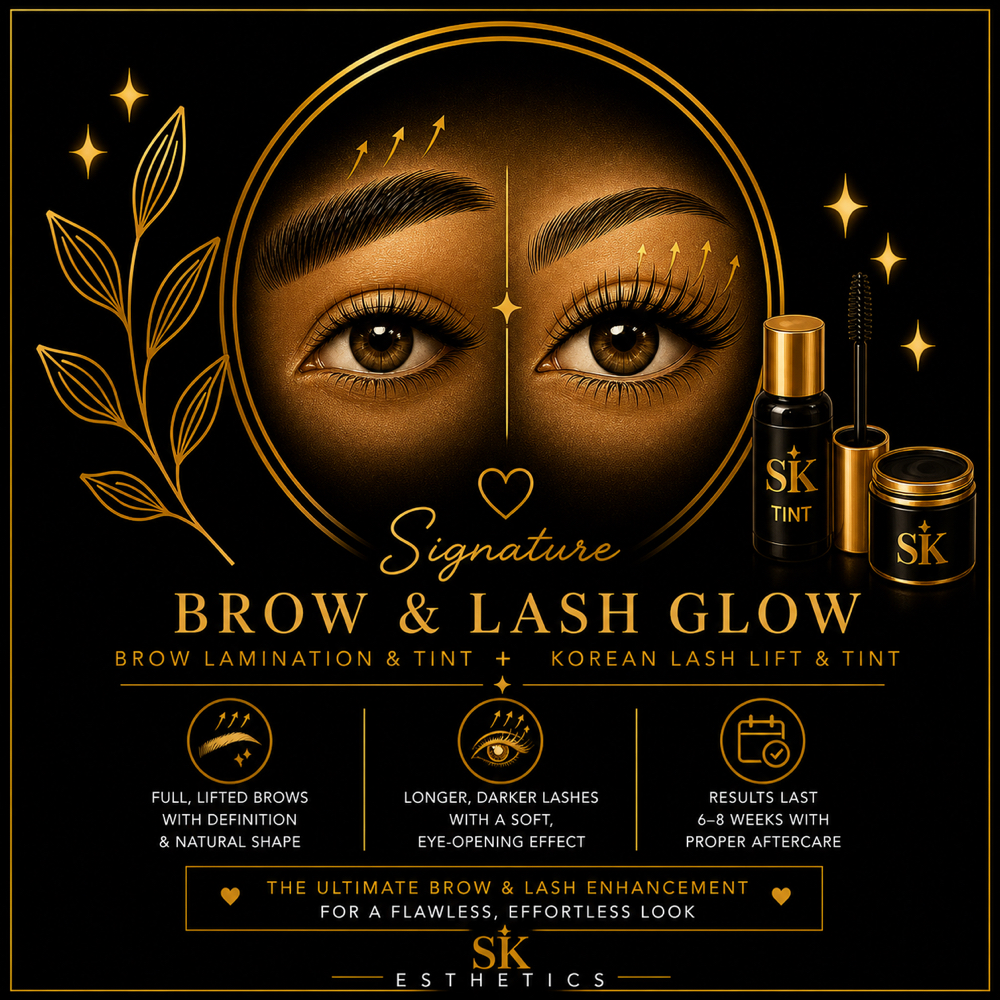 Signature Lash & Brow Glow Bundle at SK Esthetics in Lincoln, CA