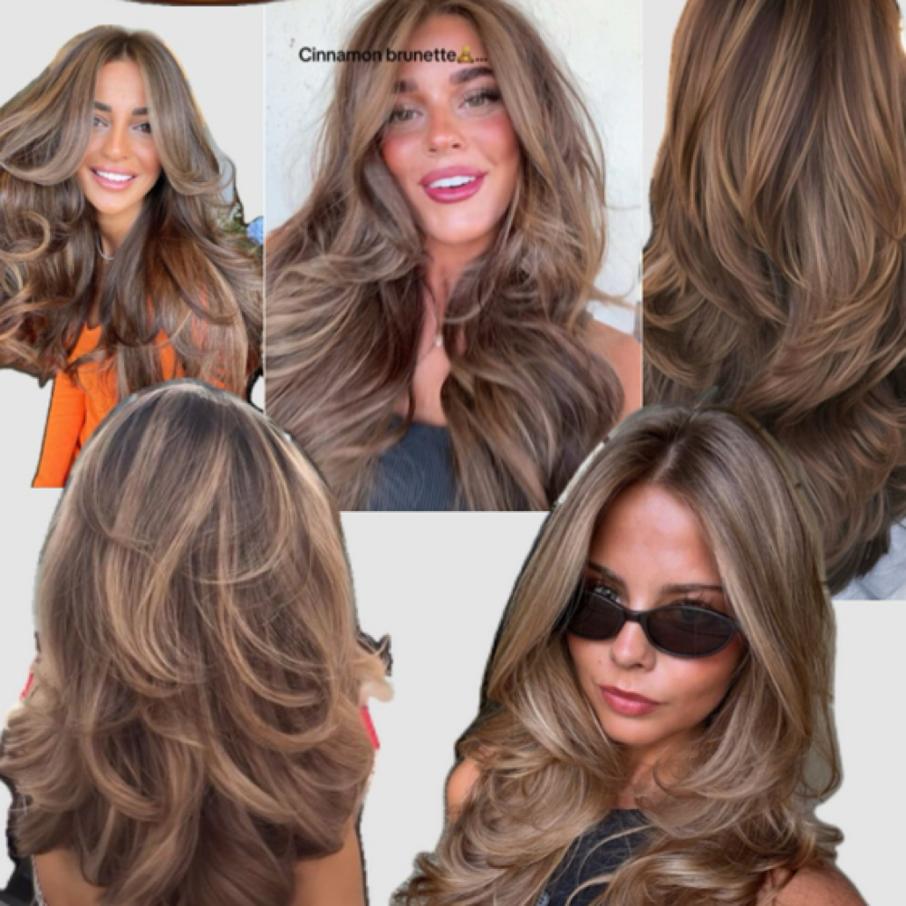 Cinnamon Brunette at Taylor Vanderbilt Hair in Fort Pierce, FL