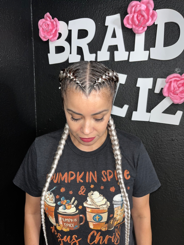 2 Feed In Braids