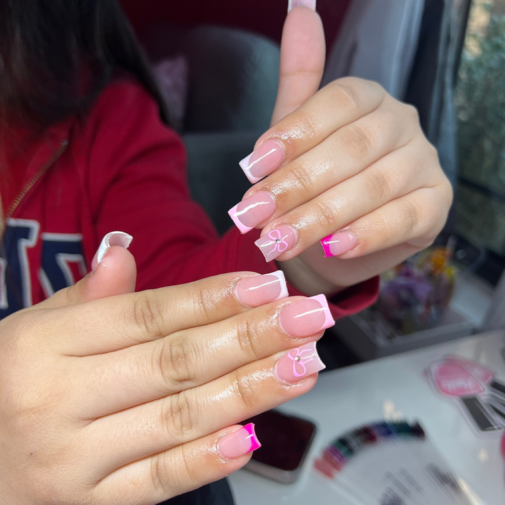Wednesday’s Any Pink Nail Set $45 at Everything Nails & Lashes in Pflugerville, TX