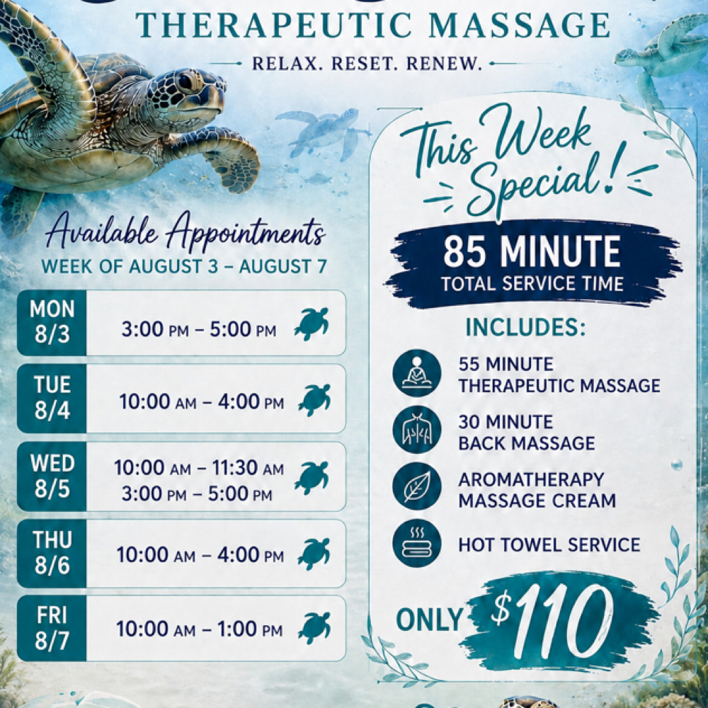 Special For August 3-7 Only at Salt & Soul Therapeutic Massage in Gap, PA