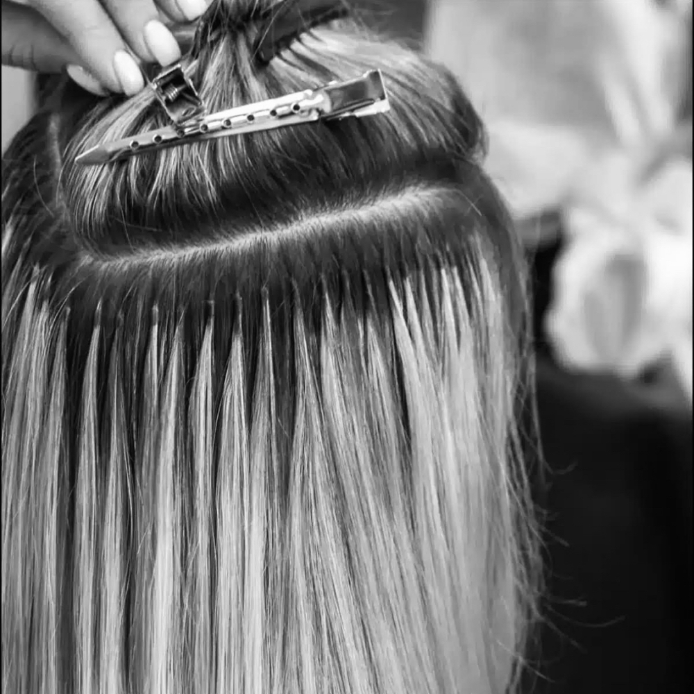 Keratin Bonded Hair Extensions at ash at mane in Amherst, OH