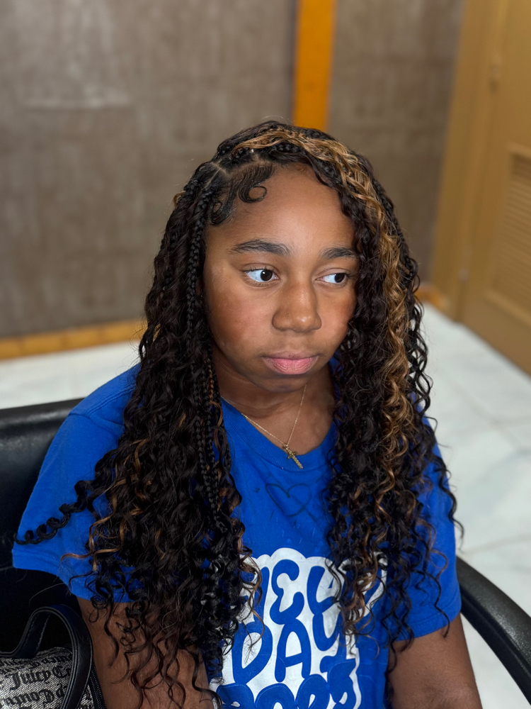 Kids Med. Boho Knotless at Hair By Ty in Springfield, MA