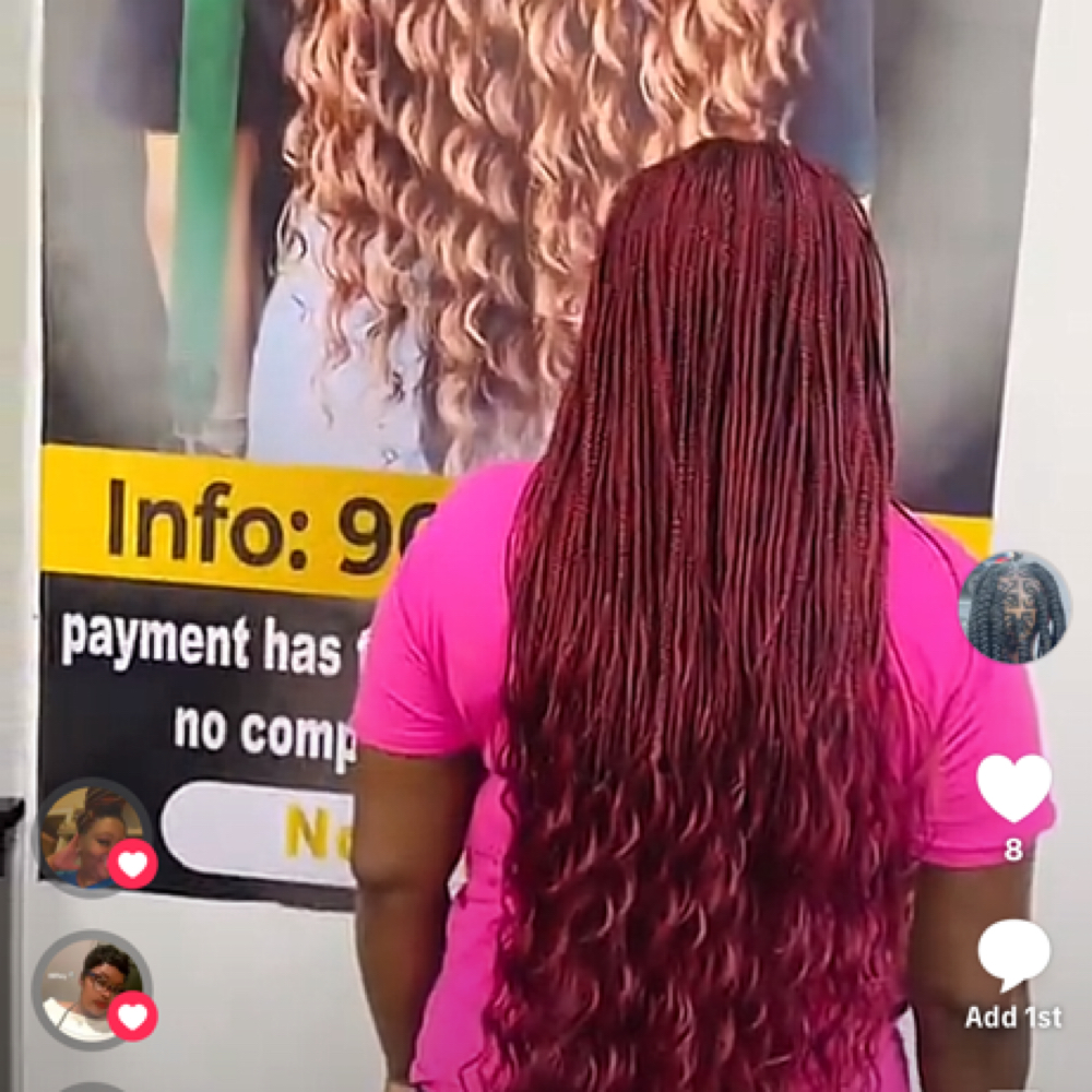 Knotless Braids at Mame’s  hair braiding in Cordova, TN
