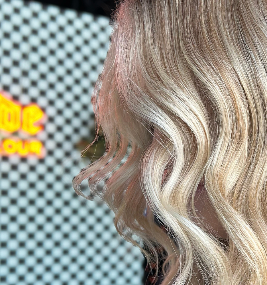 Face Framing Highlight at Kristin J. Hair in Porter, TX