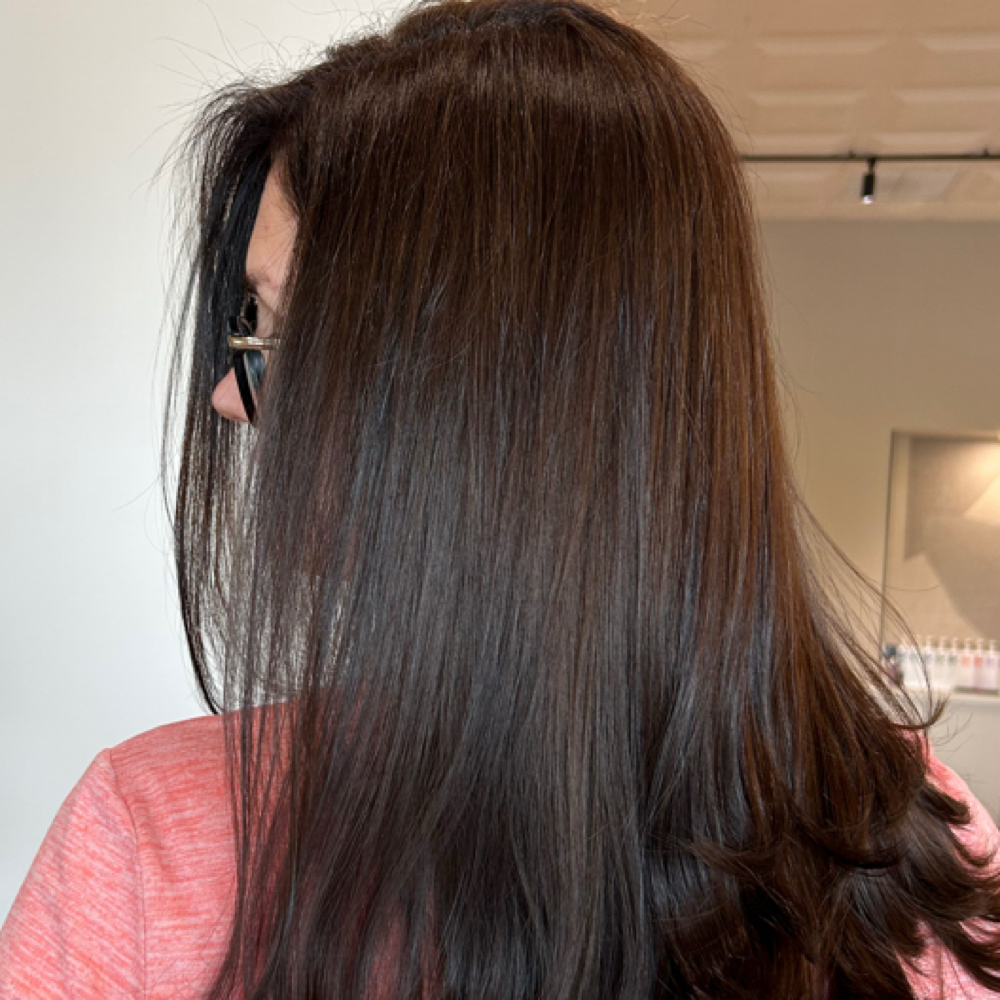 Deluxe Root Touch Up + Blowout at My American Honeys in Royal Palm Beach, FL