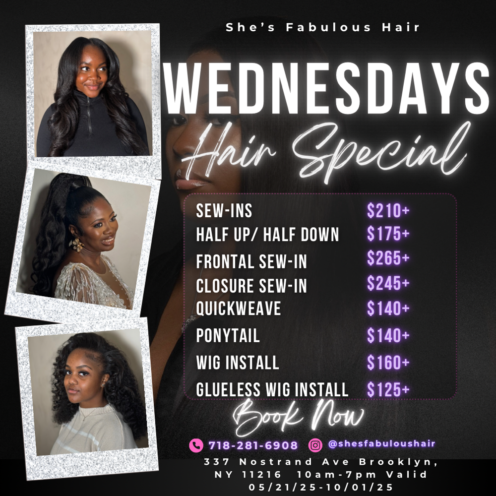 Wednesdays Hair Special