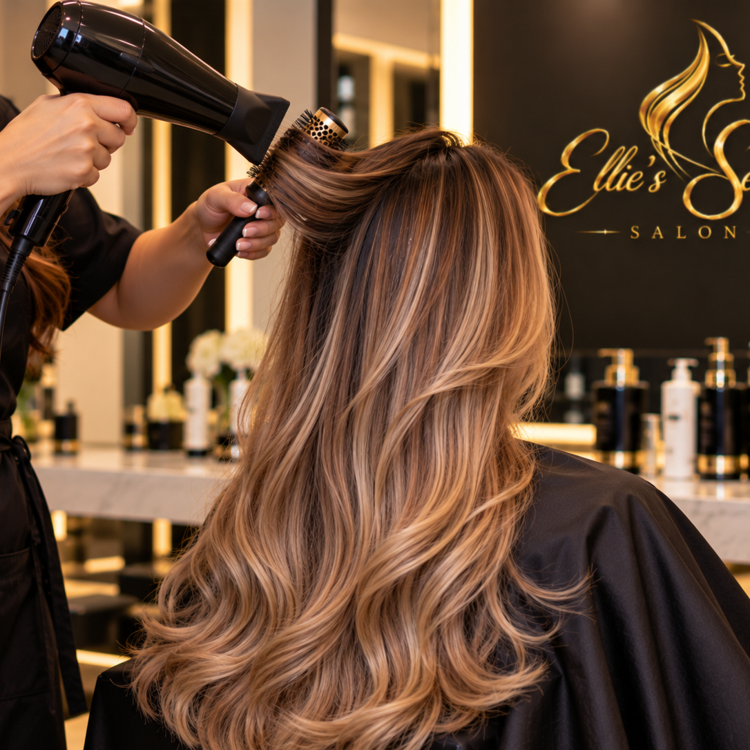 Long Hair Blowdry at Ellie’s secret salon in Irvine, CA