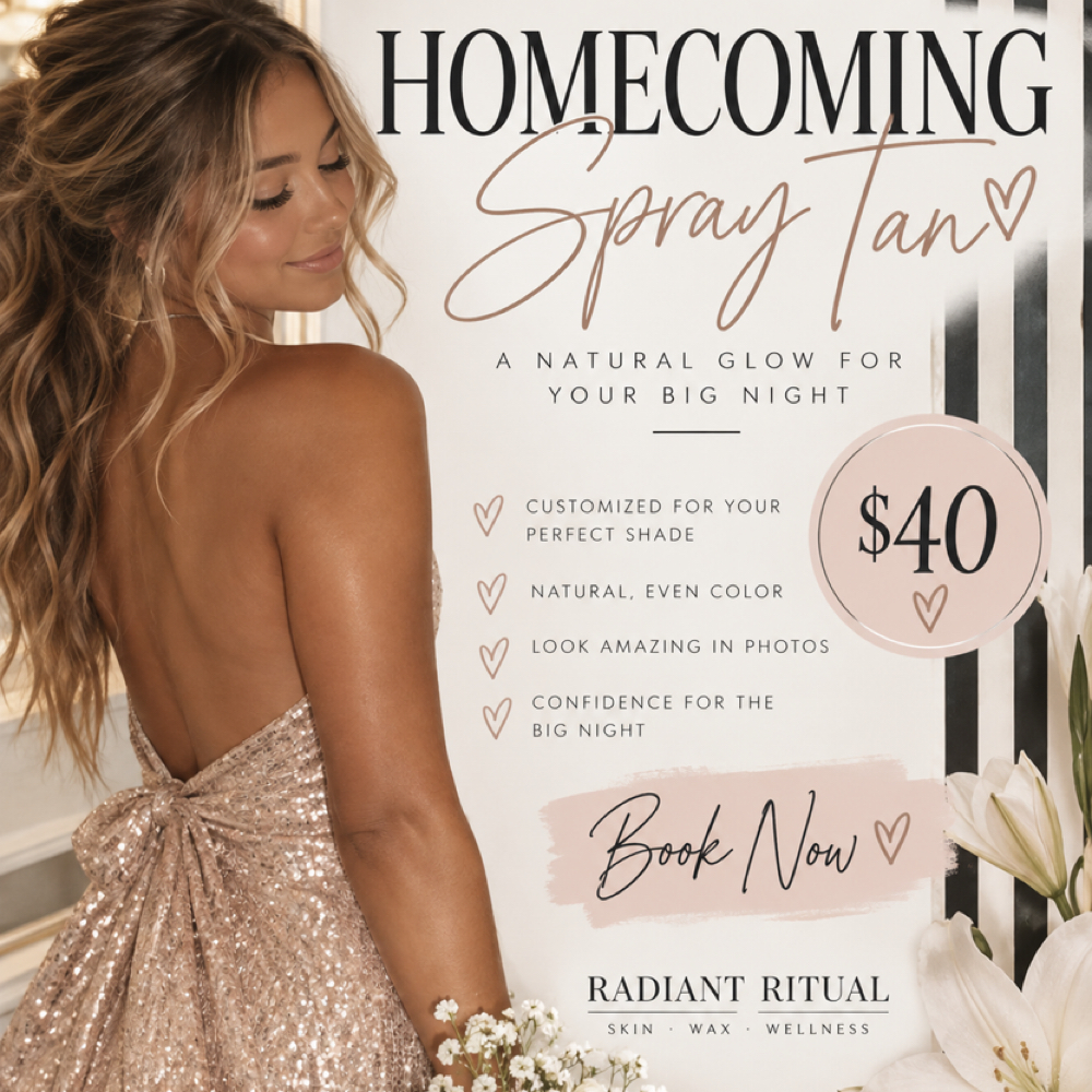 Homecoming Glow Tan at Radiant Ritual Skin-Wax-Wellness LLC in Temecula, CA