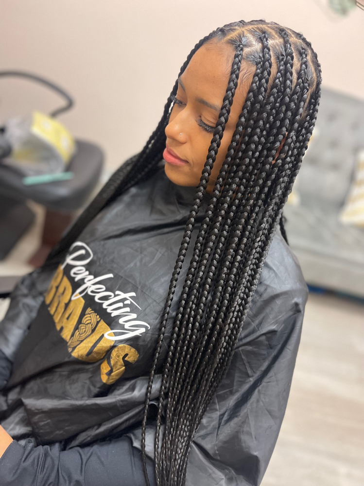 Large Knotless Braids