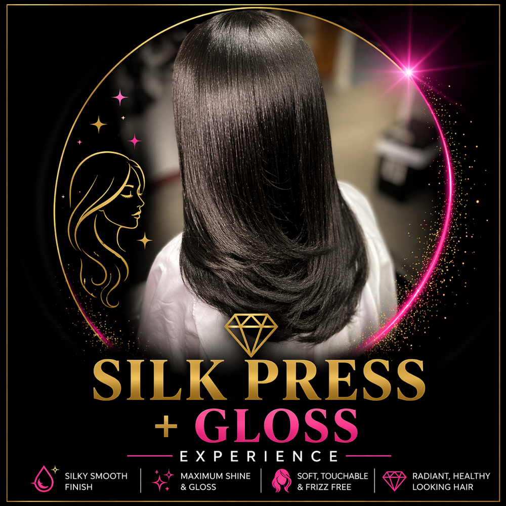 💎 Silk Press + Gloss Experience at Boss Savage Beauty in Muskegon Hts, MI