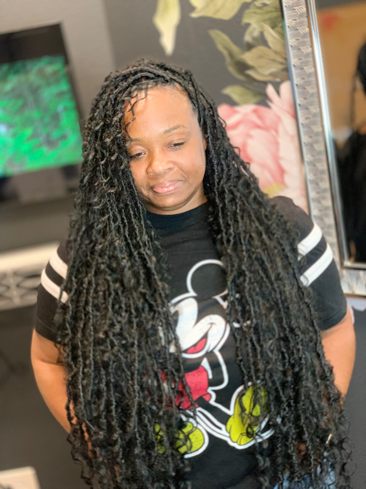 Boho Human Hair Locs-medium Parts