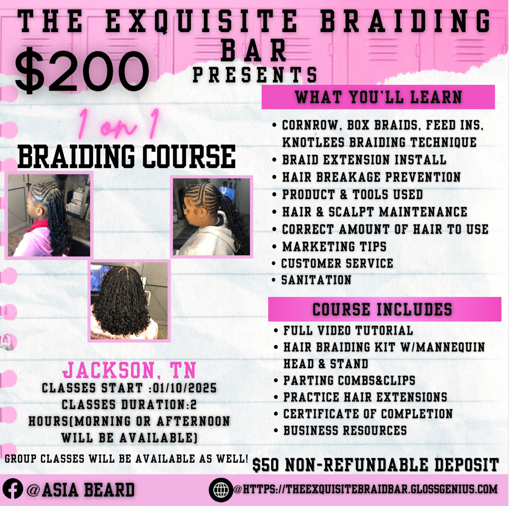 Braid Class/Certification &License