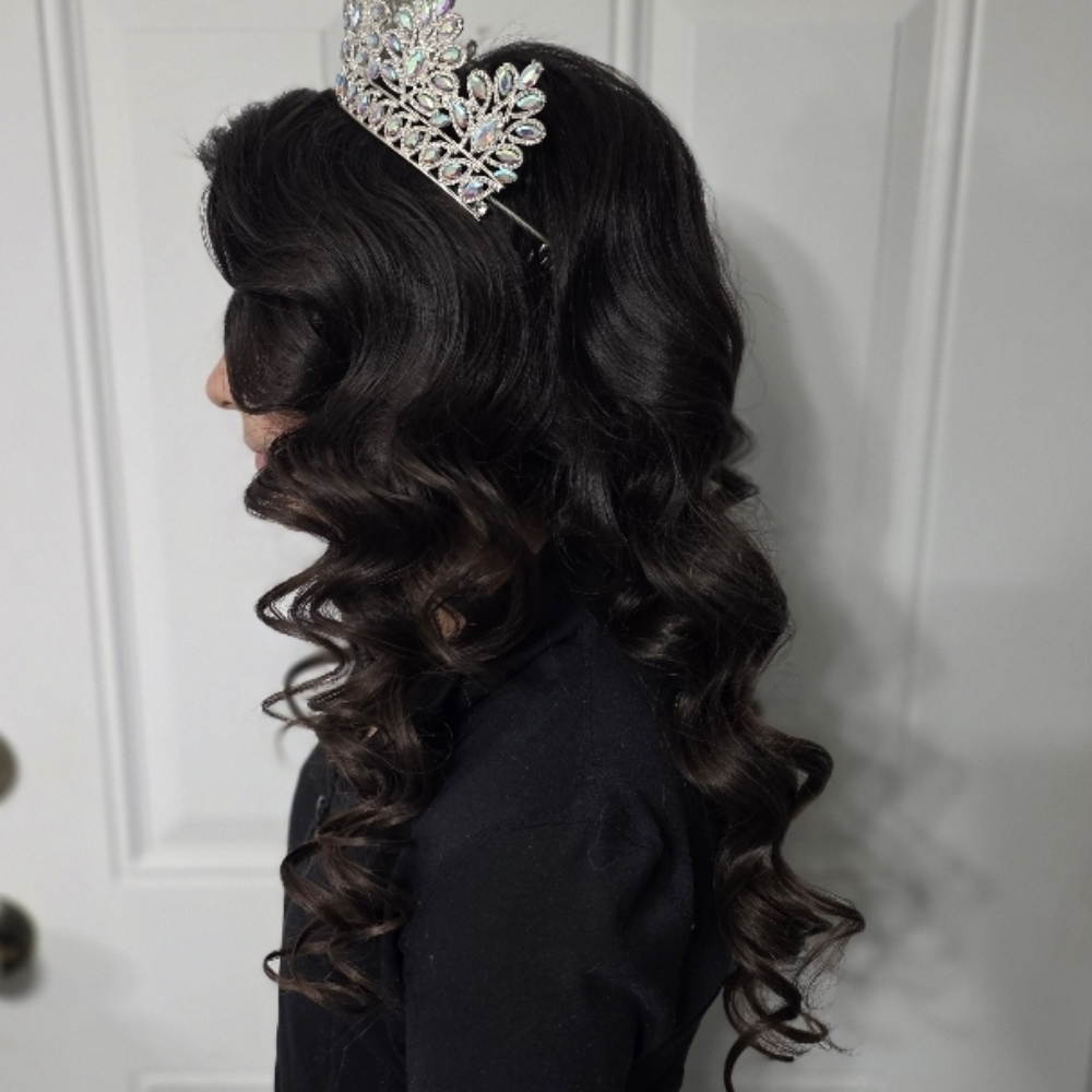 Hair Styled Down at Glammed by Jose