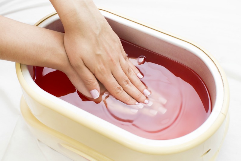 Paraffin Wax Treatment Hands