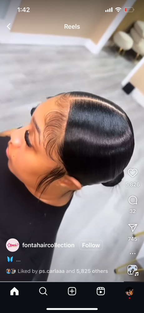 Ponytail With (silk/press)