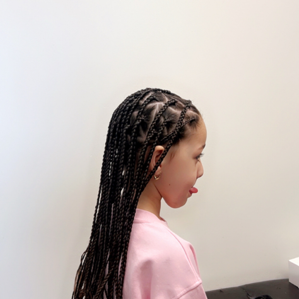 Kids Box Braids at G'Nels  Braids Studio in LYNNWOOD, WA