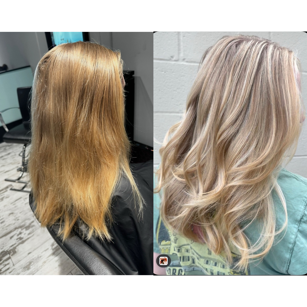 Full Blonding Transformation at Bass & Beauty in Ellicott, MD