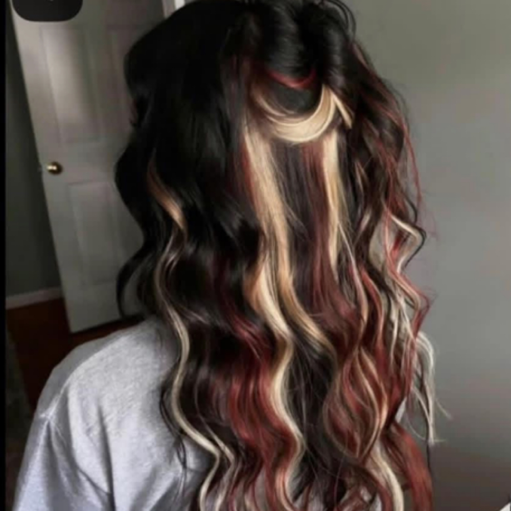 Color blocking with Three Shades at Rockin AB Salon And Spa in Beebe, AR