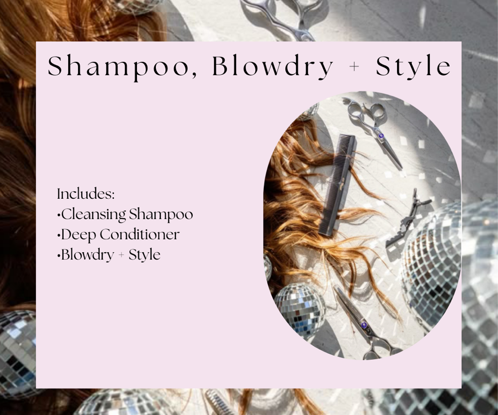 Shampoo, Blowdry + Style