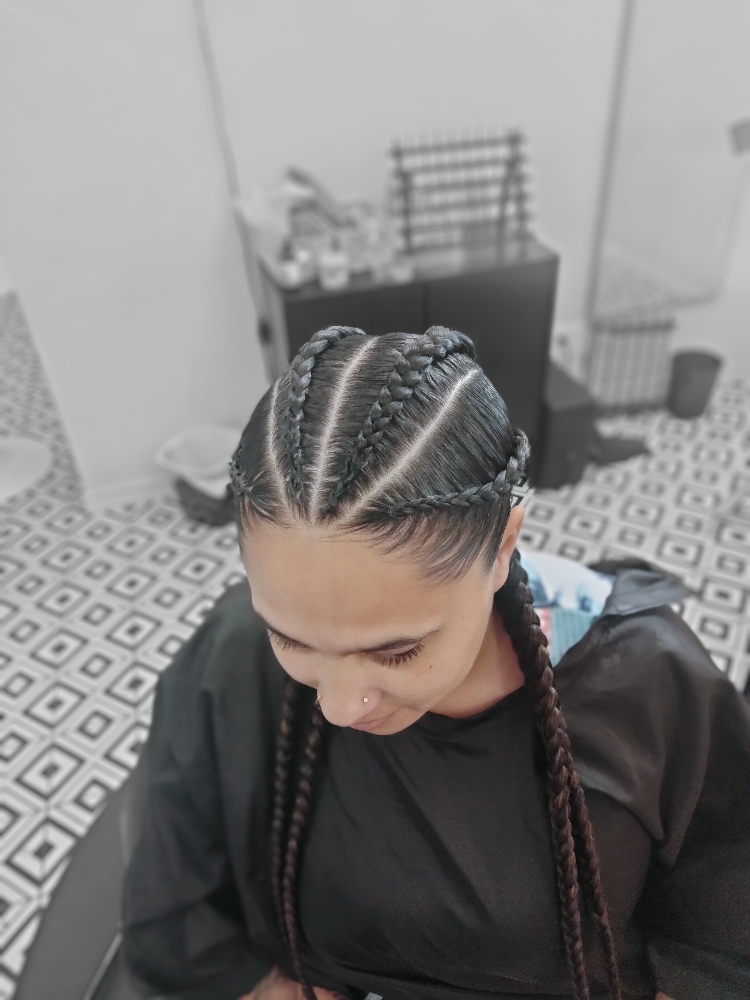 4 To 6 Straight Back Braids