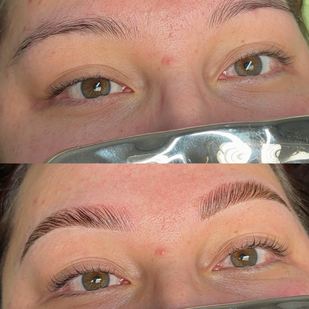 Lash Lift + Tint & Brow Lamination at Bomb Face Beauty Bar in Clive, IA
