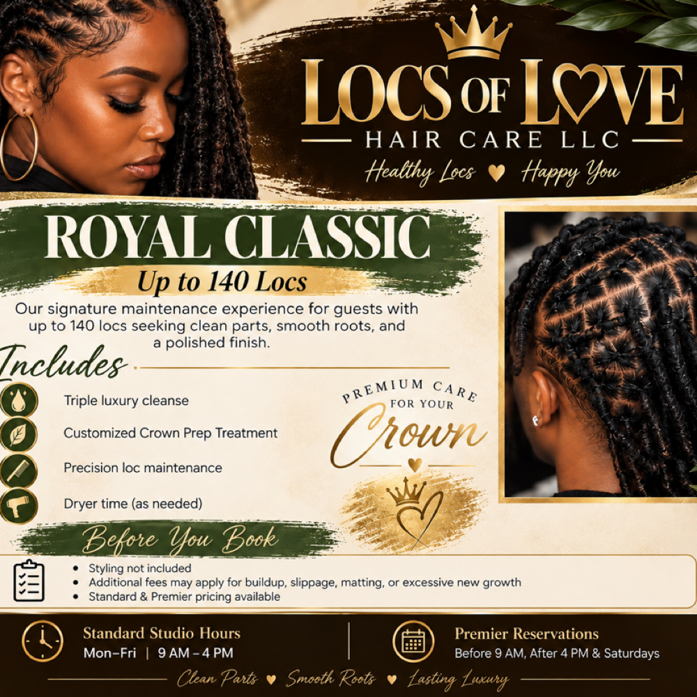 Royal Classic (0-140 Locs) at Locs of Love Haircare & Spa in Antioch, TN