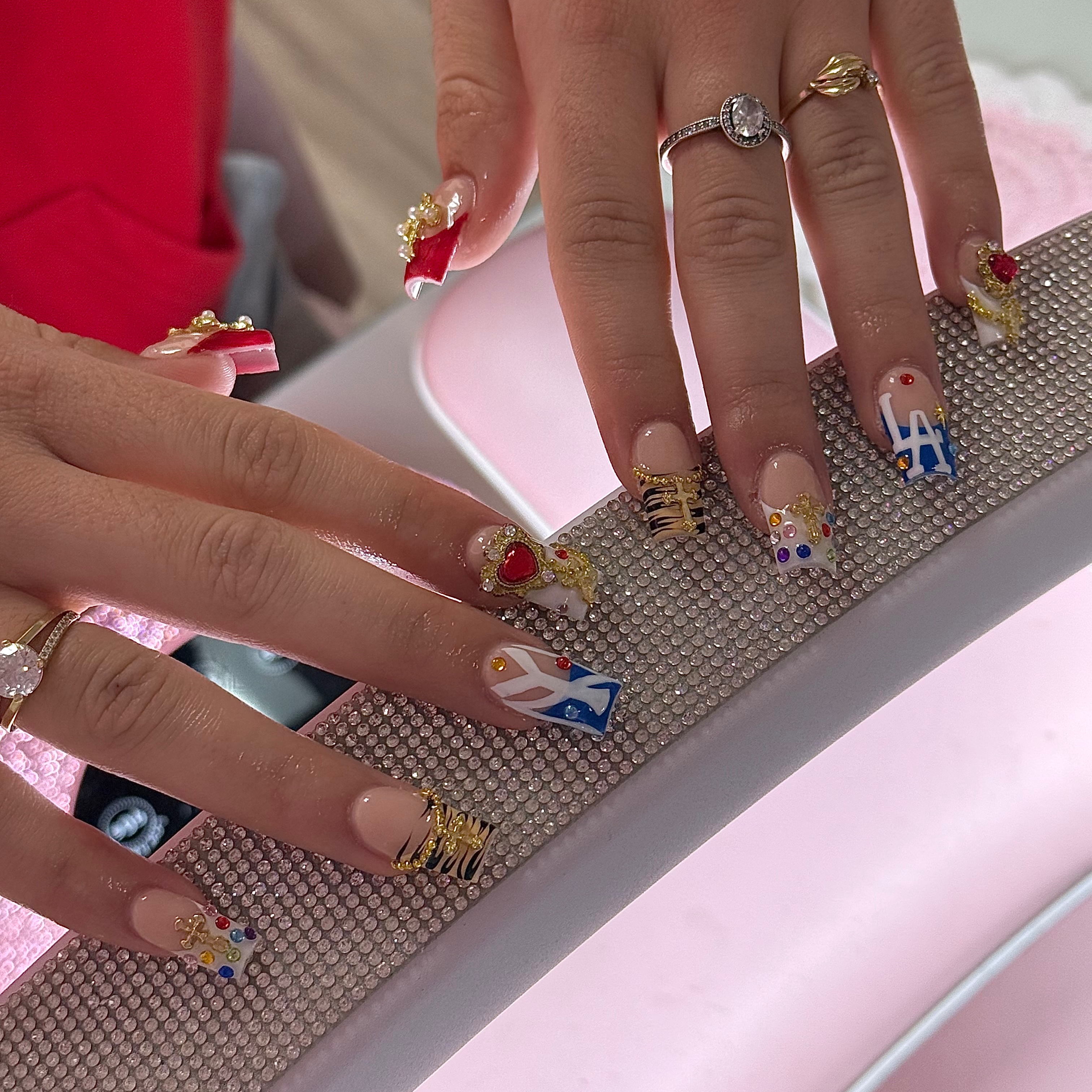 Ruby- Medium full set acrylic