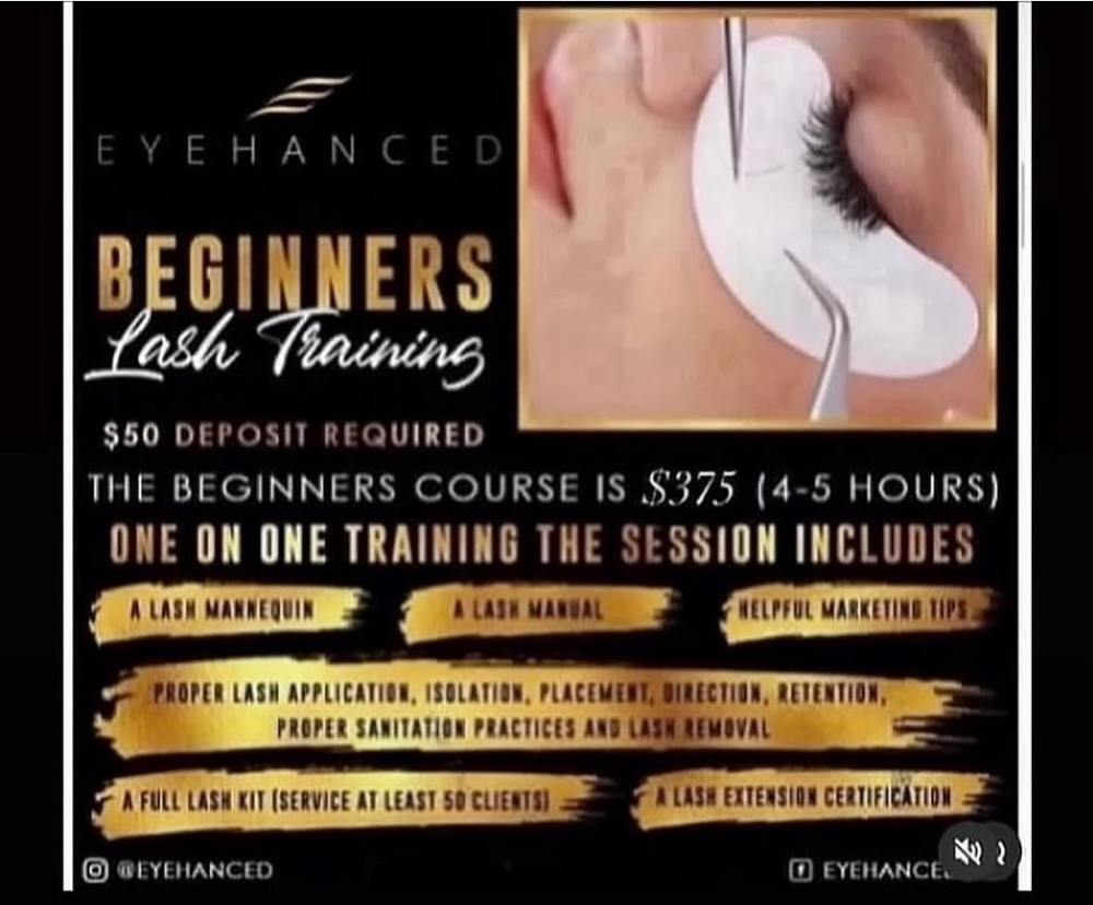 Beginners Lash Course at Eyehanced Esthetics in Harvey, LA