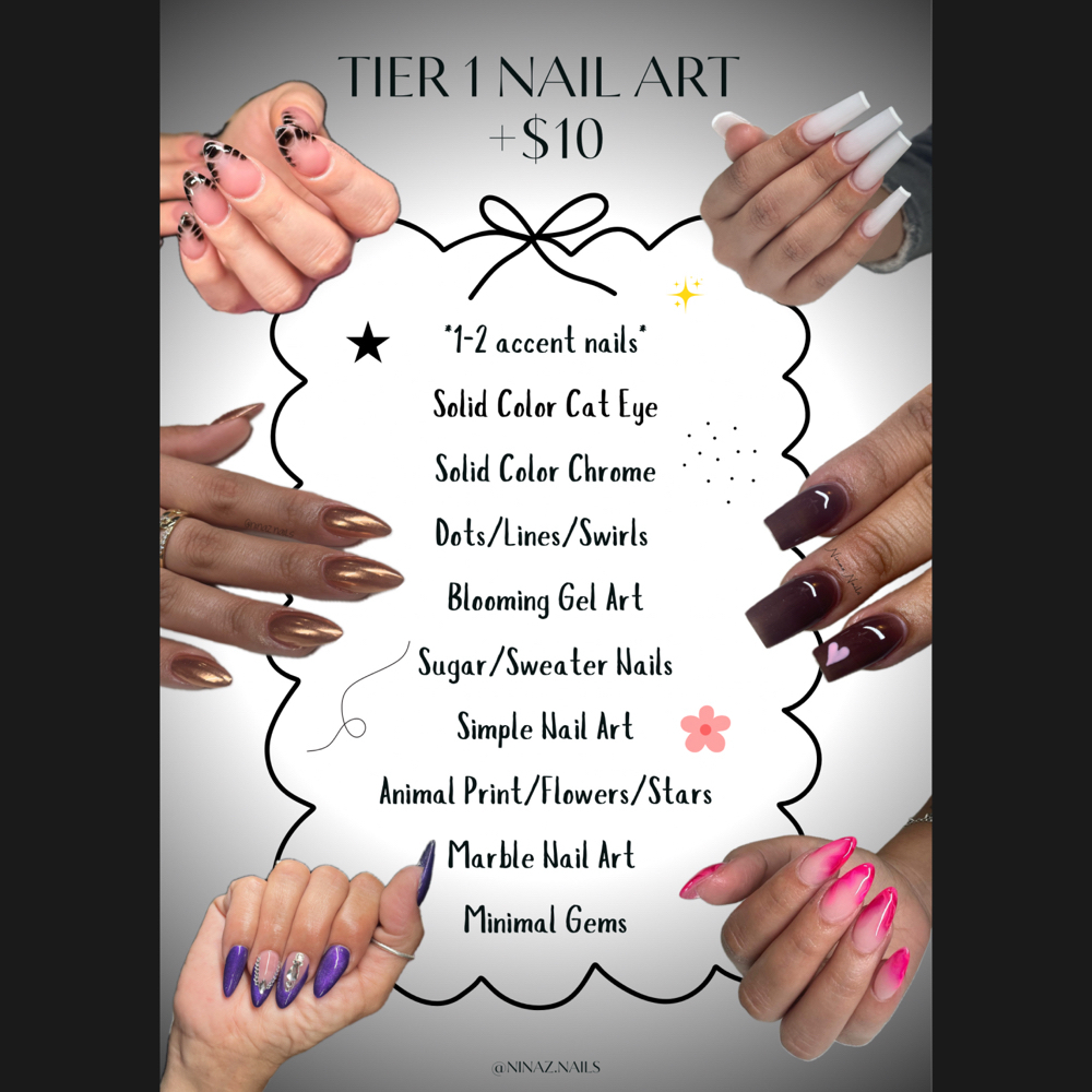 Tier 1 Nail Art at Ninaz Nails in China Grove, TX