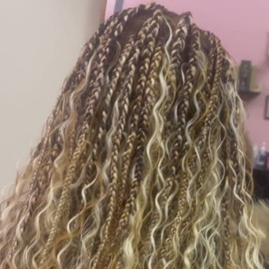 Fulani Knotless ( no curls) at Boujae Beauty Bar in Philadelphia, PA