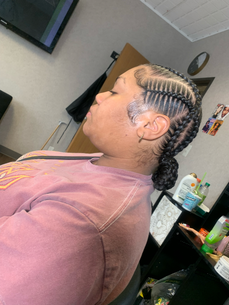4 Feed Ins at Hair Styles By Madi in Oakpark, MI