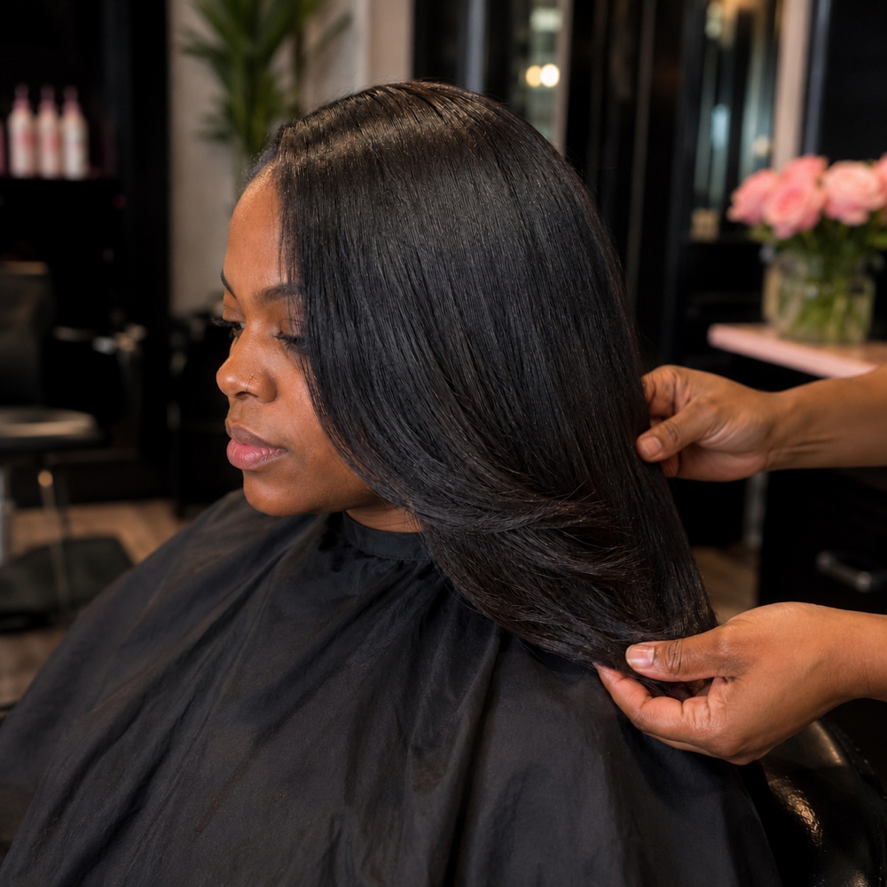 Signature Blowout at Crown & Silk Salon in Durham, NC