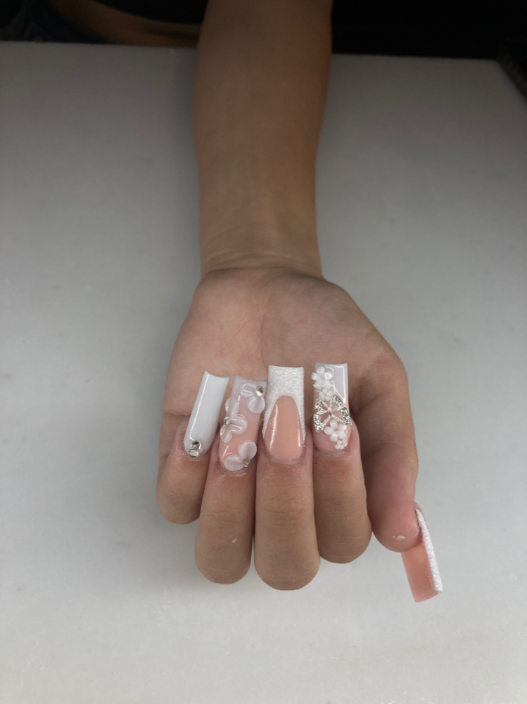 med-long acrylic set