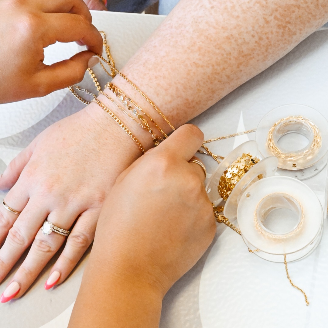 Permanent Jewelry Appointment at Ink and Gem Design in Cranston, RI