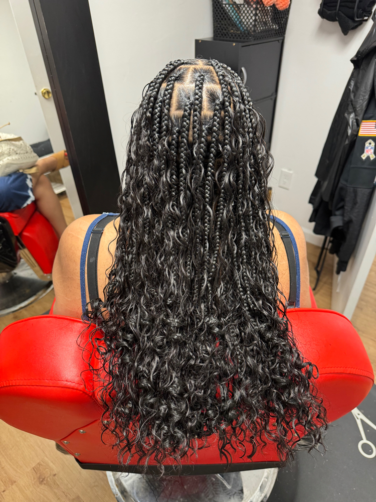 Medium Boho Knotless Braids