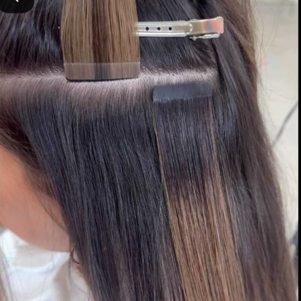 Tape In Install at Alyssa’s Hair Haven in Anahuac, TX