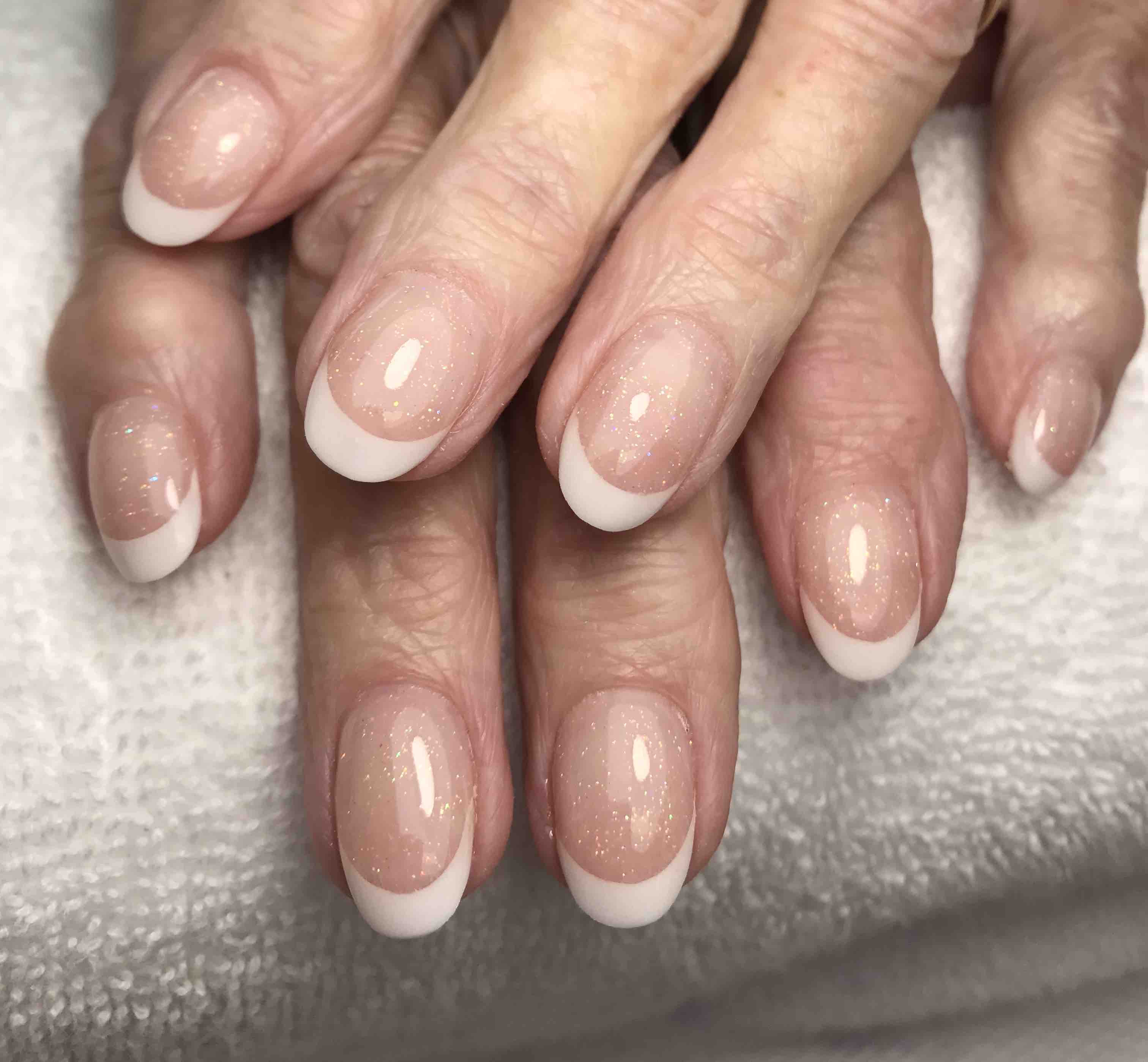 Full Set Pink & White Nails