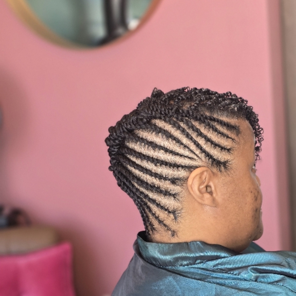Customized Natural Hair Updo at D&R Hair Studio in Columbia, SC