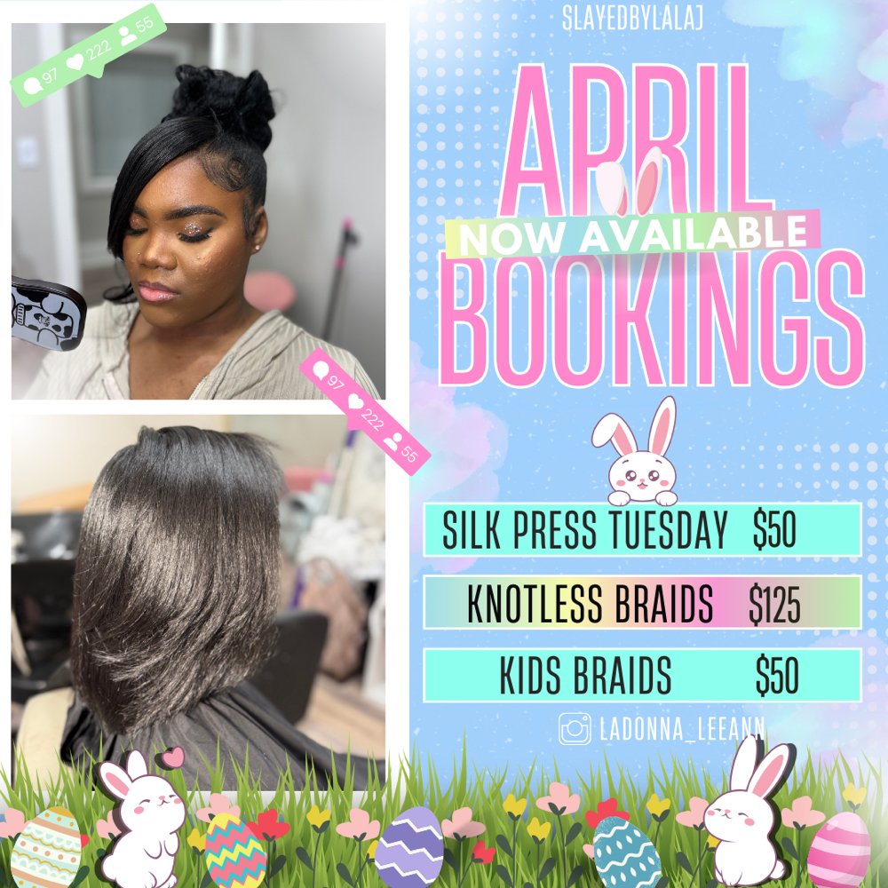 April Hair Deals (CASH ONLY) at SlayedByLalaJ in Jacksonville, NC