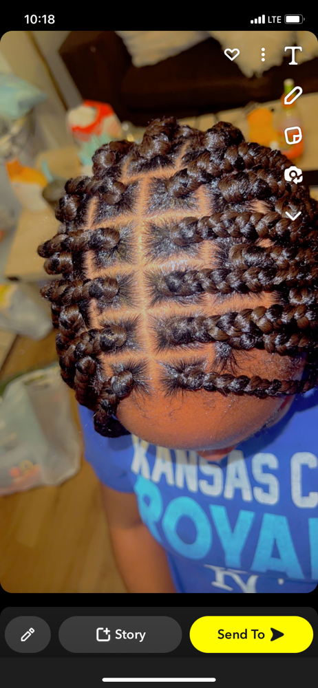 Smedium Box braids at Nays Beauty Parlor in Warrensbug, MO