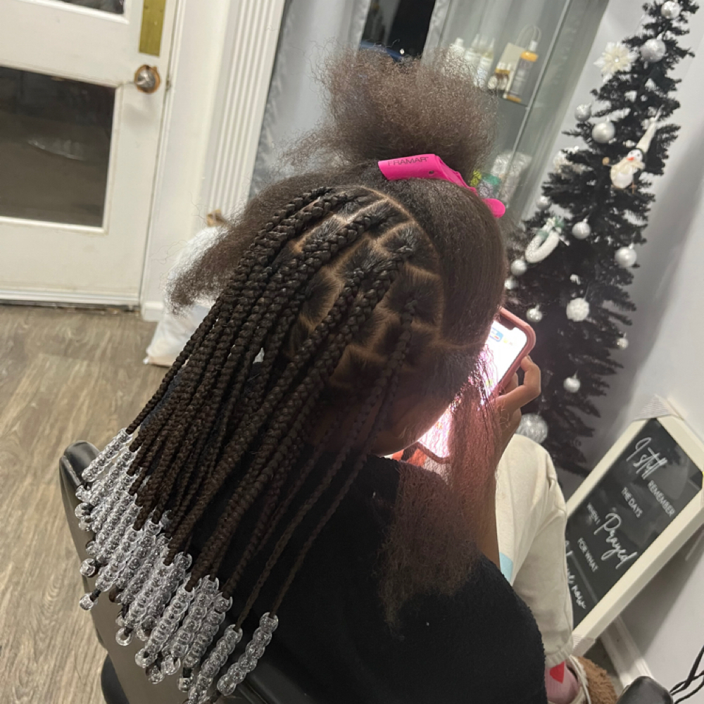 Kids Tribal Braids at The Perfect Touch Beauty & Barber Salon in Bridgeport, CT