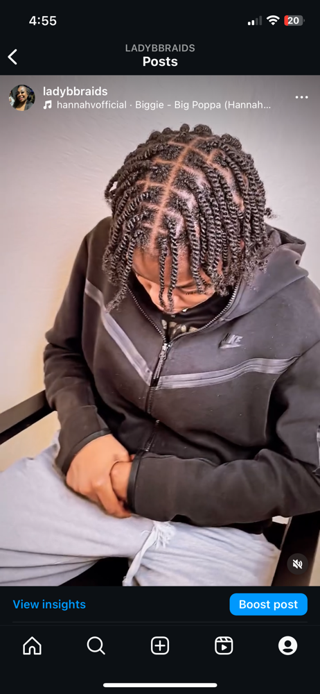 Men 2 Strand Twist