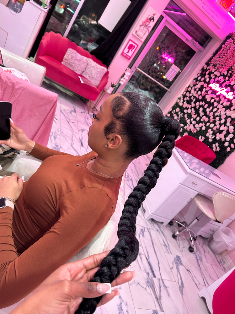 Braided Ponytail at Gigi.hair boutique in Bronx, NY
