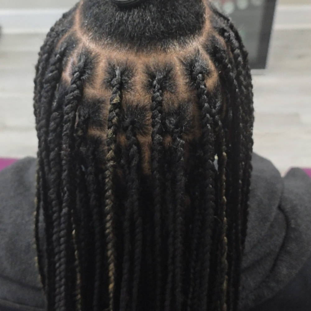 Medium knotless braids at The collective salon and barber spa inc in Locust Grove, GA