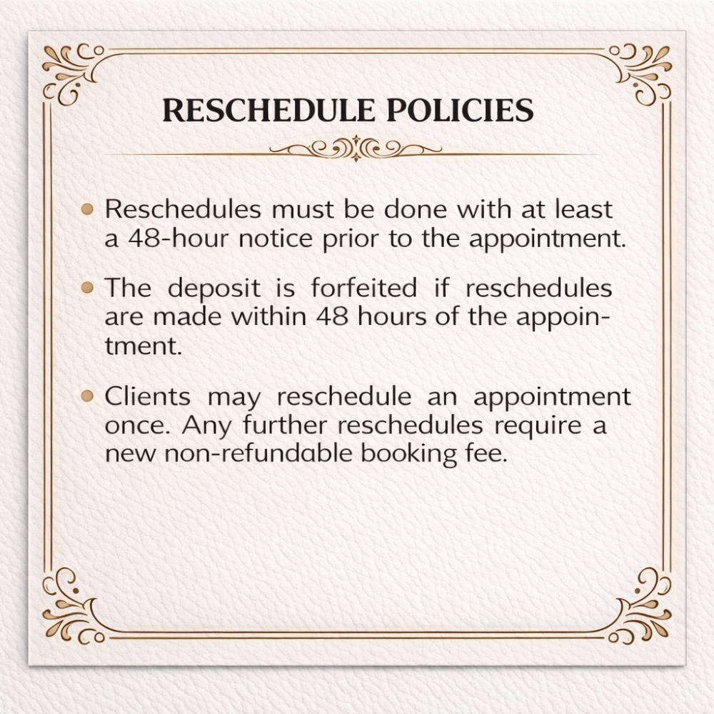 VIBROWS' POLICIES at Vibrows3 in Virginia, VA